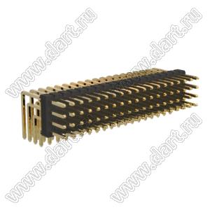 BL1315-14076R штыри четырехрядные угловые; 76-конт.