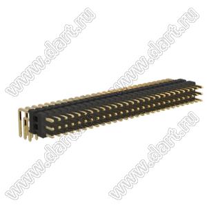 BL1320-23084R2 штыри трехрядные угловые с двойным изолятором угловые, тип R2; 84-конт.