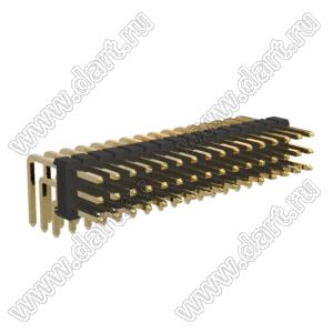 BL1315-1316R штыри трехрядные угловые; 3x16-конт.