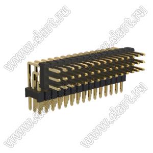 BL1315-23045R1 штыри трехрядные угловые с двойным изолятором угловые, тип R1; 45-конт.