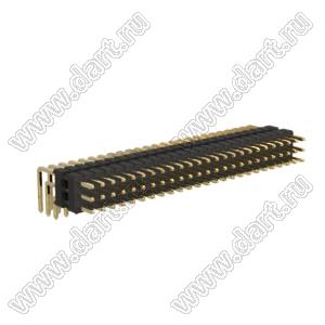 BL1315-23075R2 штыри трехрядные угловые с двойным изолятором угловые, тип R2; 75-конт.