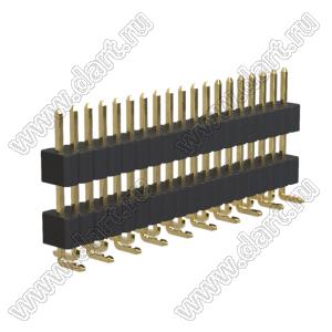 BL1410-2119M1 штыри SMD однорядные с двойным изолятором угловые, тип 1; 19-конт.