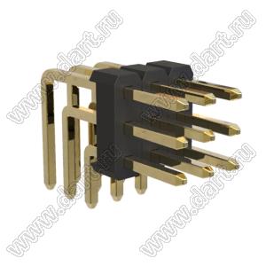 BL1315-1303R штыри трехрядные угловые; 3x3-конт.