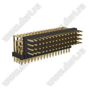 BL1320-24068R1 штыри четырехрядные угловые с двойным изолятором угловые, тип R1; 68-конт.