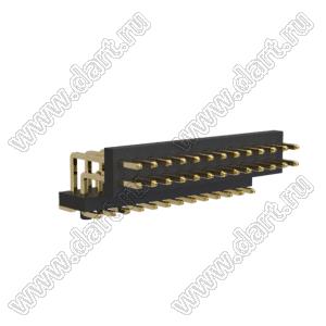 BL1415-12026M-PG штыри двухрядные SMD угловые горизонтальные с направляющими в плату; 26-конт.