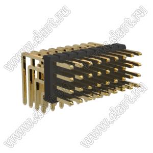 BL1320-14036R штыри четырехрядные угловые; 36-конт.