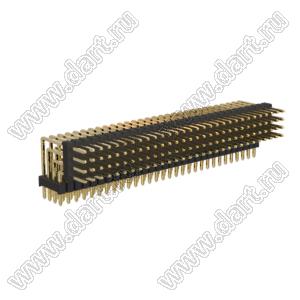 BL1320-24120R1 штыри четырехрядные угловые с двойным изолятором угловые, тип R1; 120-конт.