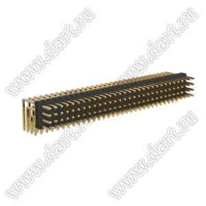 BL1320-14124R штыри четырехрядные угловые; 124-конт.