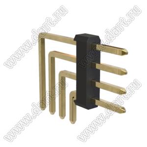 BL1320-14004R штыри четырехрядные угловые; 4-конт.