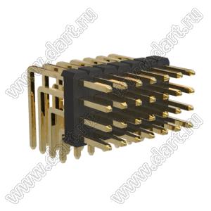 BL1320-14028R штыри четырехрядные угловые; 28-конт.