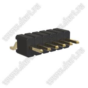 BL1415-1106Z штыри однорядные SMD горизонтальные; шаг 1,27мм; 6-конт.