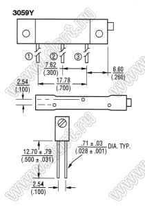 3059Y-1-102MLF резистор подстроечный многооборотный; R=1кОм