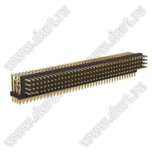 BL1320-24160R1 штыри четырехрядные угловые с двойным изолятором угловые, тип R1; 160-конт.