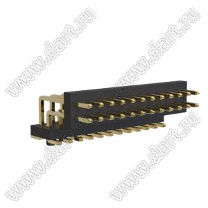 BL1415-12024M-PG штыри двухрядные SMD угловые горизонтальные с направляющими в плату; 24-конт.