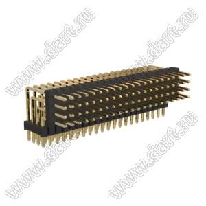 BL1320-24084R1 штыри четырехрядные угловые с двойным изолятором угловые, тип R1; 84-конт.