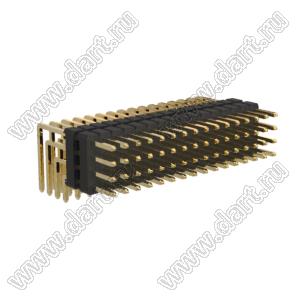 BL1320-24064R2 штыри четырехрядные угловые с двойным изолятором угловые, тип R2; 64-конт.