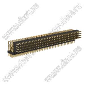 BL1320-24152R1 штыри четырехрядные угловые с двойным изолятором угловые, тип R1; 152-конт.