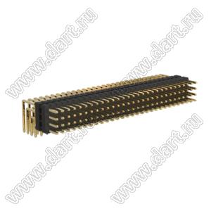 BL1320-24116R2 штыри четырехрядные угловые с двойным изолятором угловые, тип R2; 116-конт.