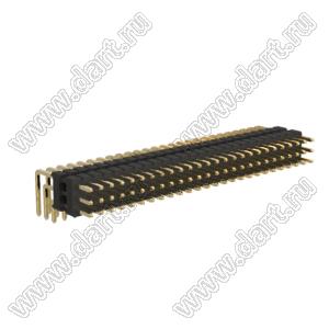BL1320-23078R2 штыри трехрядные угловые с двойным изолятором угловые, тип R2; 78-конт.