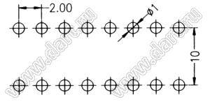BL1320-1120R штыри однорядные (перемычки); 20-конт.