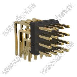 BL1320-14016R штыри четырехрядные угловые; 16-конт.