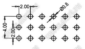 BL1315-23069R1 штыри трехрядные угловые с двойным изолятором угловые, тип R1; 69-конт.
