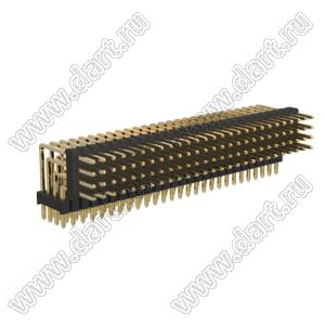 BL1320-24108R1 штыри четырехрядные угловые с двойным изолятором угловые, тип R1; 108-конт.