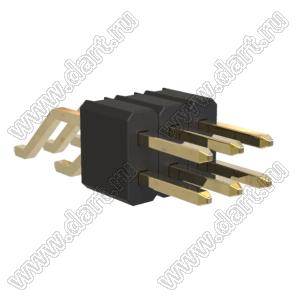 BL1415-12006Z штыри двухрядные SMD горизонтальные; шаг 1,27мм; 2x3-конт.
