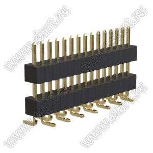 BL1410-2115M2 штыри SMD однорядные с двойным изолятором угловые, тип 2; 15-конт.