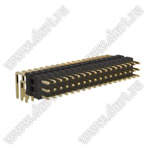 BL1320-23054R2 штыри трехрядные угловые с двойным изолятором угловые, тип R2; 54-конт.