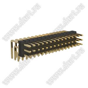 BL1315-1315R штыри трехрядные угловые; 3x15-конт.