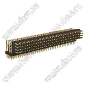 BL1320-24140R1 штыри четырехрядные угловые с двойным изолятором угловые, тип R1; 140-конт.