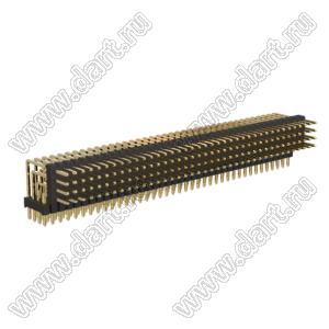 BL1320-24156R1 штыри четырехрядные угловые с двойным изолятором угловые, тип R1; 156-конт.