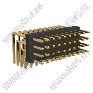BL1320-14040R штыри четырехрядные угловые; 40-конт.