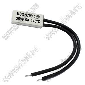 KSD9700P-145-NO термоконтакт закрытого типа; пластик; Tf=145±5°C; I max=5А; U=250В; нормально разомкн.