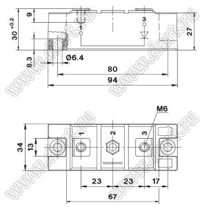 SKKE310F12 модуль силовой диодный SKKE; Vrrm=1200В