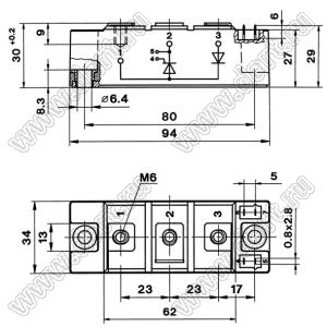 SKKH122/18E модуль силовой диод-тиристорный SKKH; Vrrm=1800В