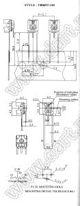 TB069T-OD-104K углеродный подстроечный потенциометр; R=100кОм