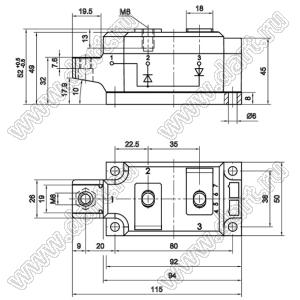 SKKD380/16 модуль силовой диод-диод SKKD