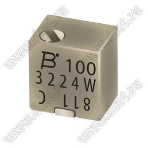 3224W-1-104 резистор подстроечный, для поверхностного (SMD) монтажа; R=100кОм