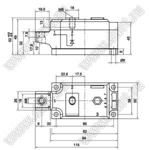 SKKE380/12 модуль силовой диодный SKKE; Vrrm=1200В