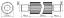 PCRNN2-3.0-30 стойка цилиндрическая с накаткой и внешними резьбами; резьба М2x0,4; латунь; L=30мм