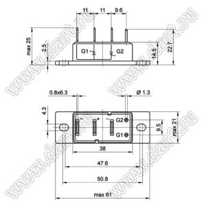 SKKH15/16E модуль силовой диод-тиристорный SKKH; Vrrm=1600В