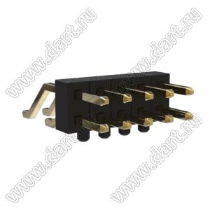 BL1320-1205Z-PG штыри двухрядные SMD горизонтальные с направляющими в плату; 10-конт.