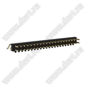 BL1320-1222Z-PG штыри двухрядные SMD горизонтальные с направляющими в плату; 44-конт.