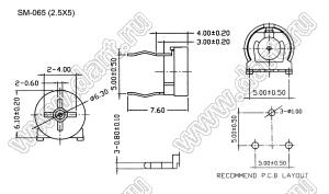 SM-065-105 углеродный подстроечный потенциометр; R=1МОм