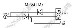 MFX70A1600V-TD модуль силовой диодно-тиристорный; I max=70А; V max.=1600В