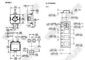 3314G-1-102 резистор подстроечный, для поверхностного (SMD) монтажа; R=1кОм