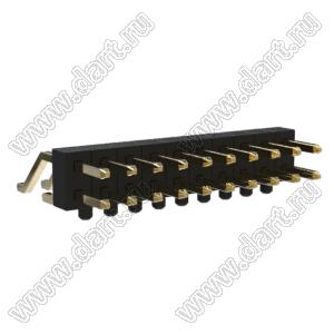 BL1320-1210Z-PG штыри двухрядные SMD горизонтальные с направляющими в плату; 20-конт.