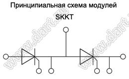 SKKT57B12E модуль силовой тиристор-тиристор SKKT; Vrrm=1200В